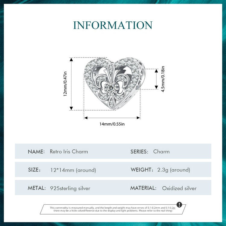 Retro Iris Charm
