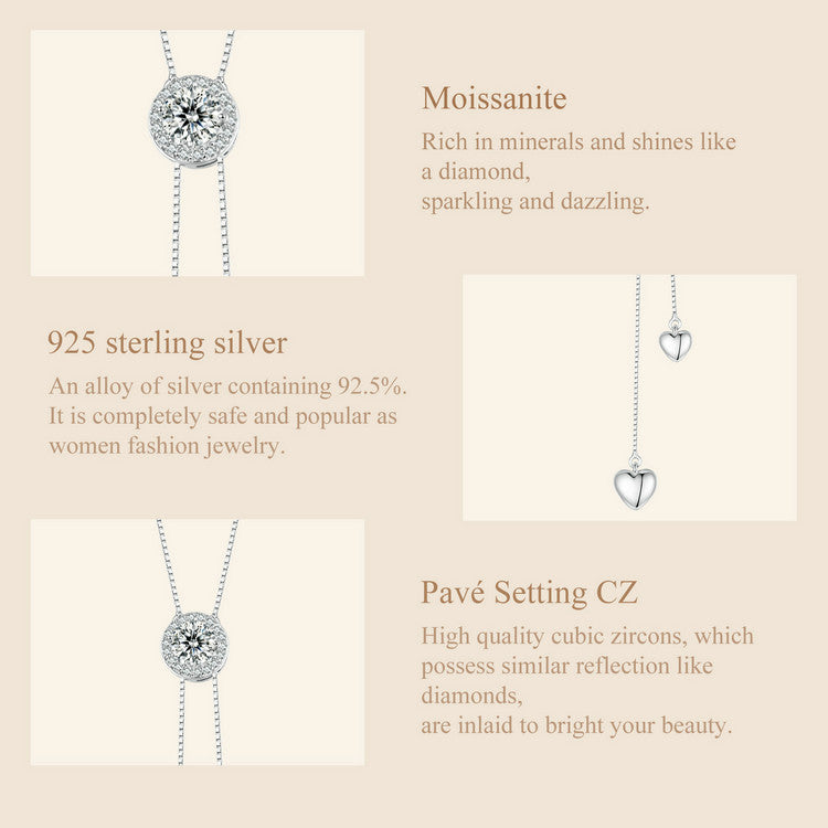 Sparkling Tassel Moissanite Necklace