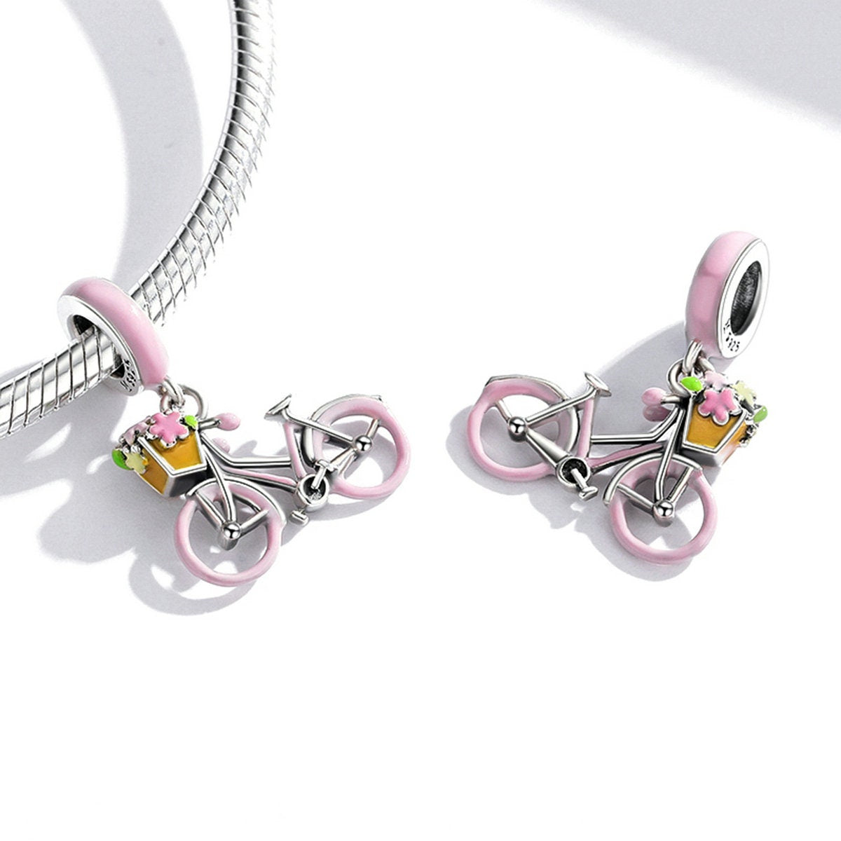 Pink Bicycle Charm