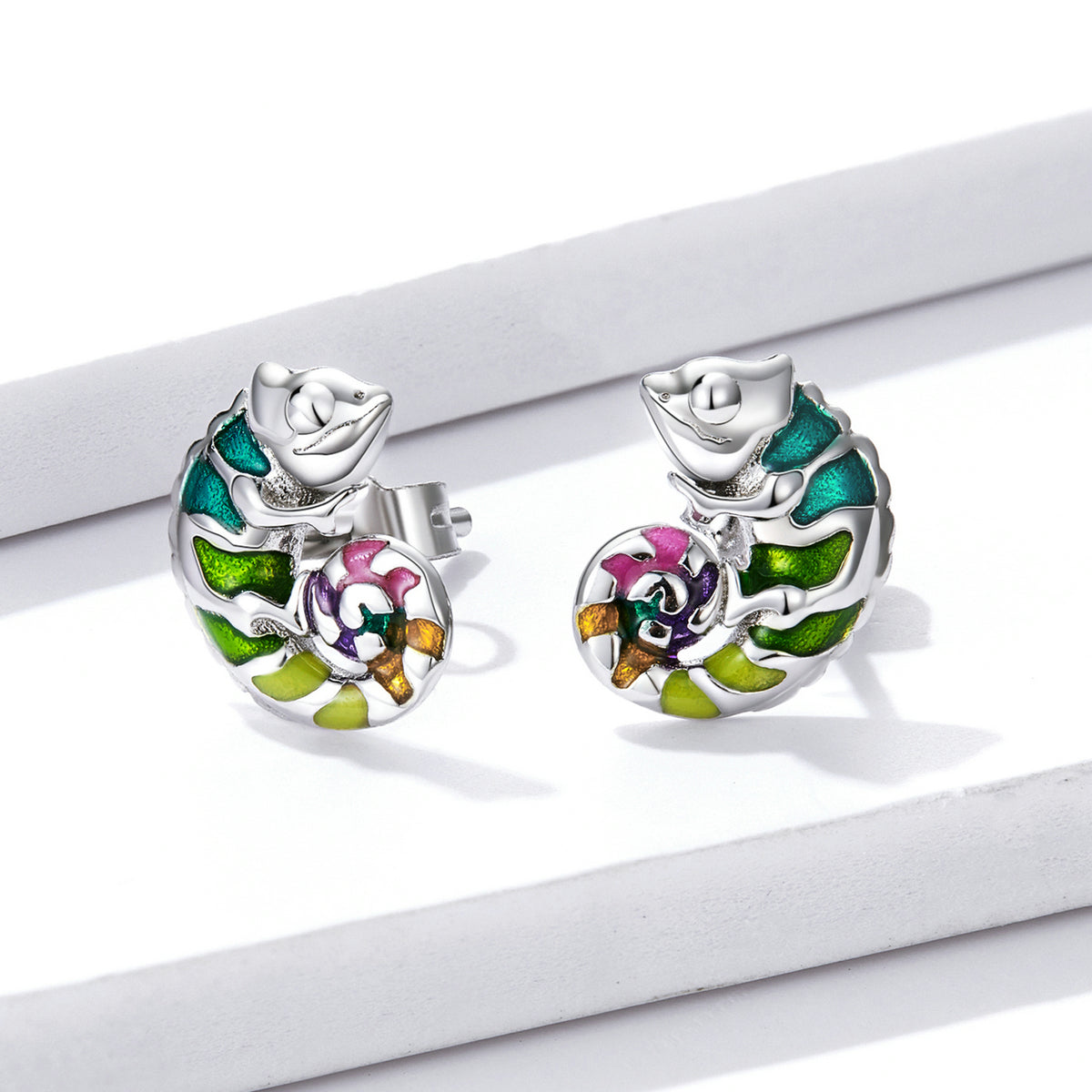 Chameleon Stud Earrings