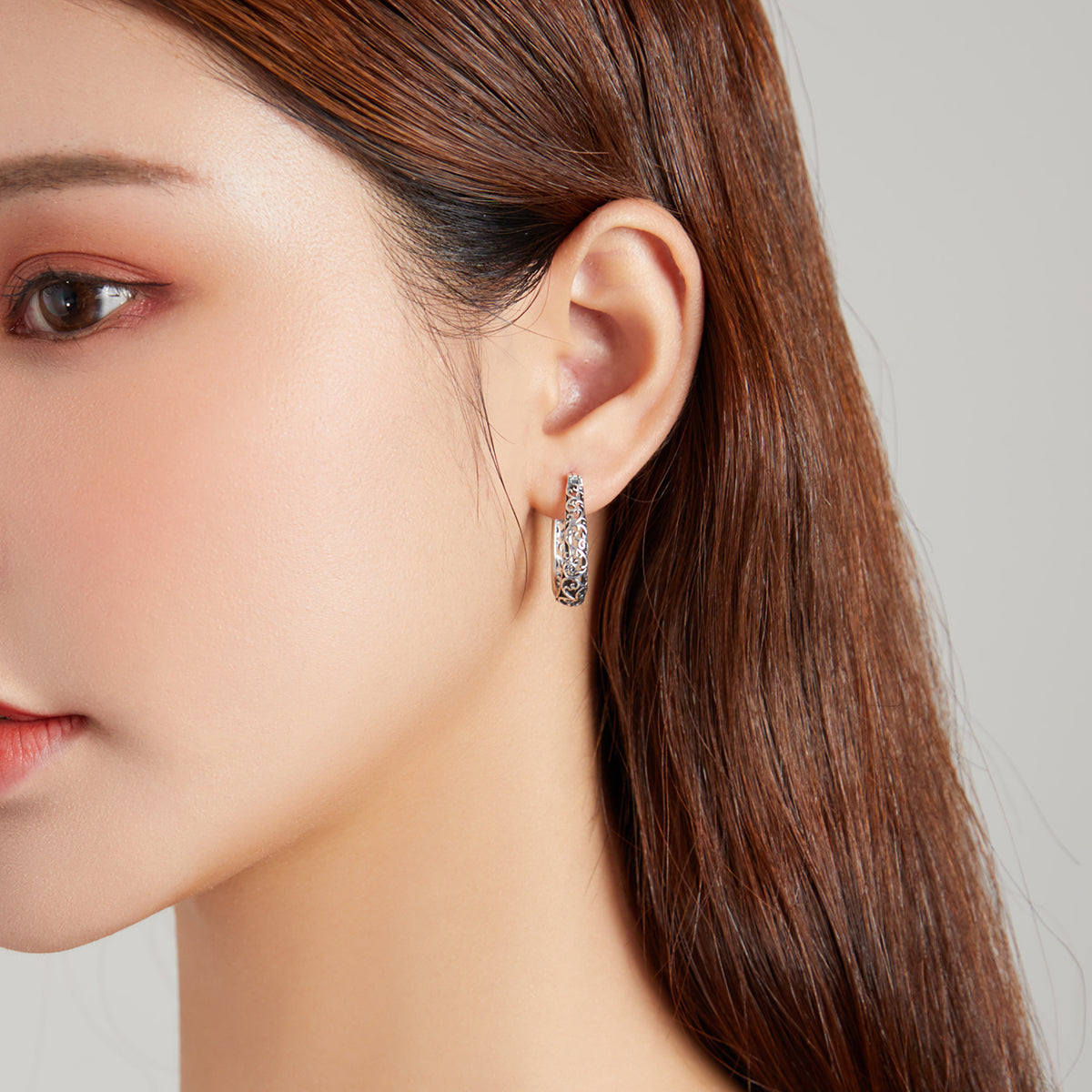 Vintage Vine Hoop Earrings