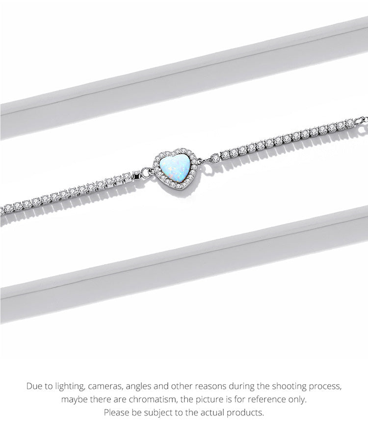 Opal Heart Bracelet