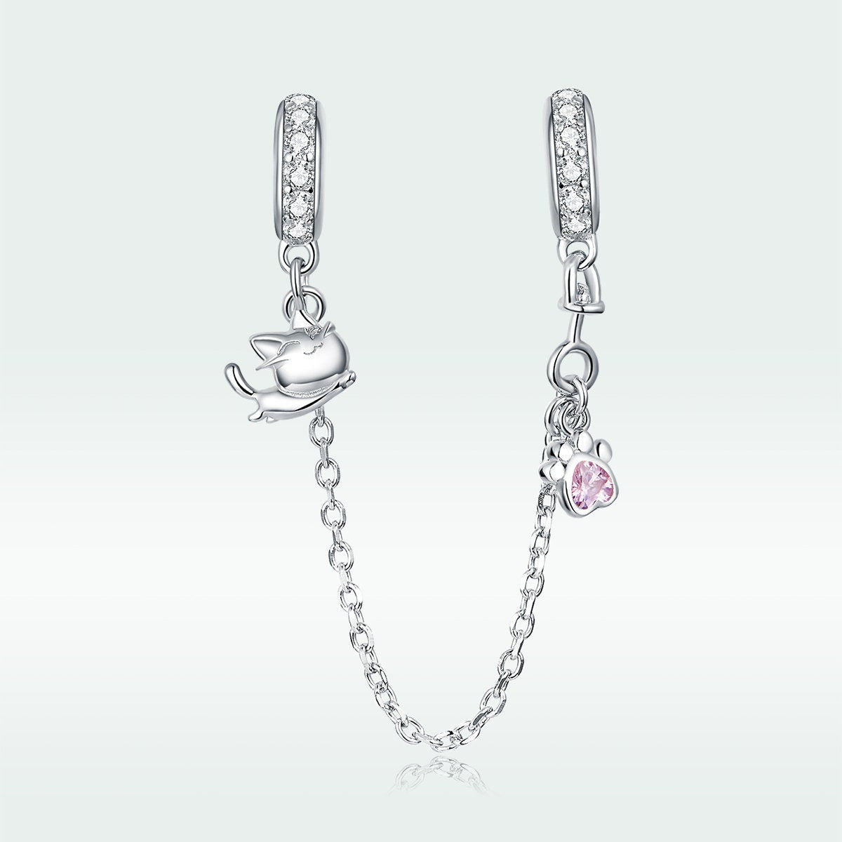 Cat and Claw Safety Chain Charm