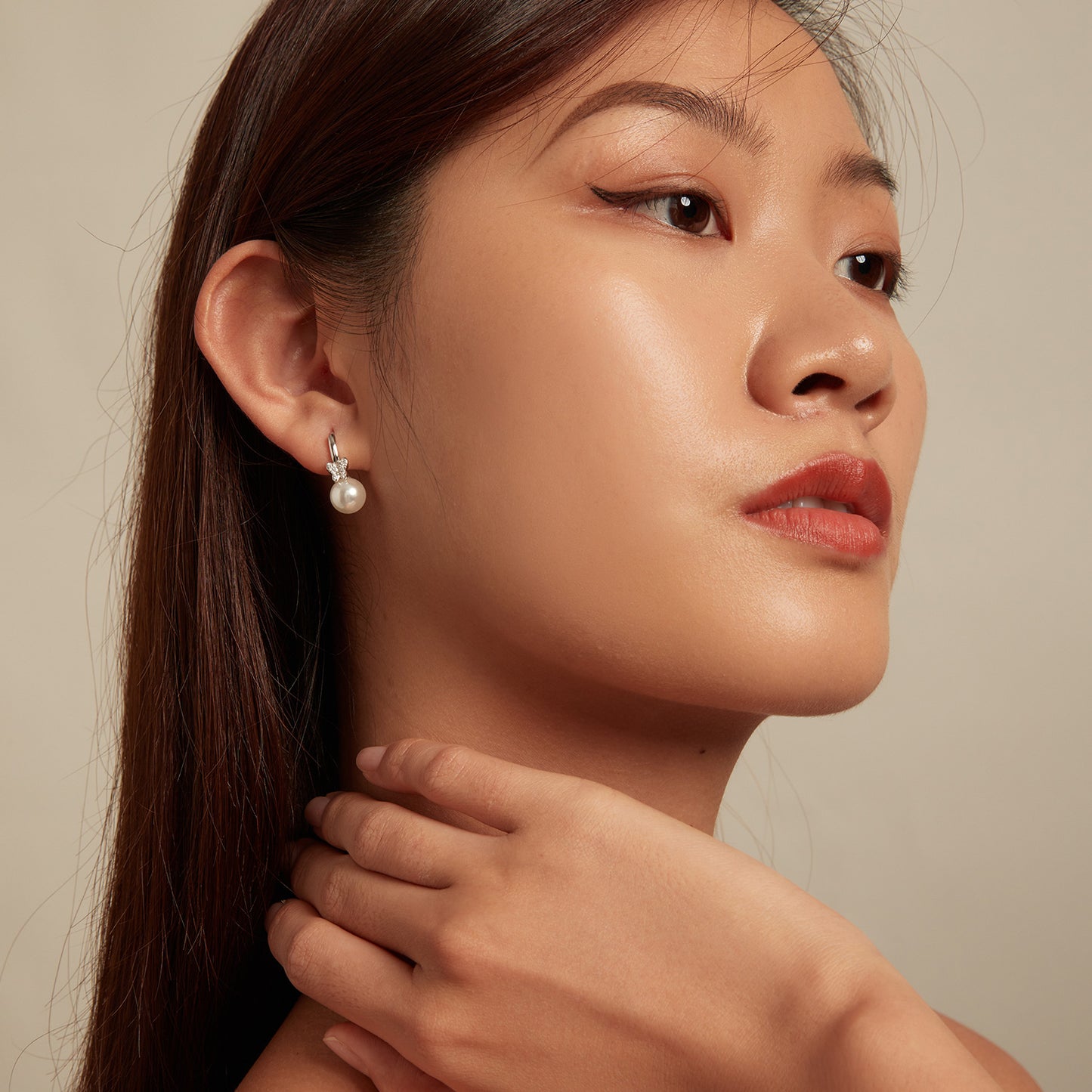 Butterfly Pearl Clip-On Earrings