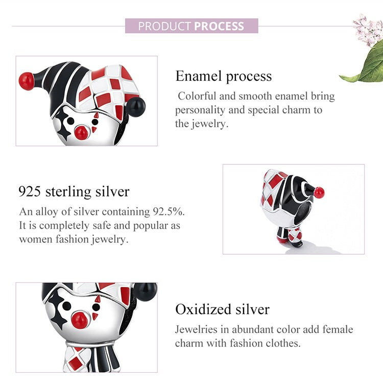 Poker Clown Charm