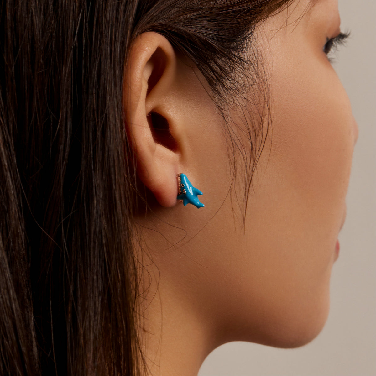 Playful Shark Stud Earrings