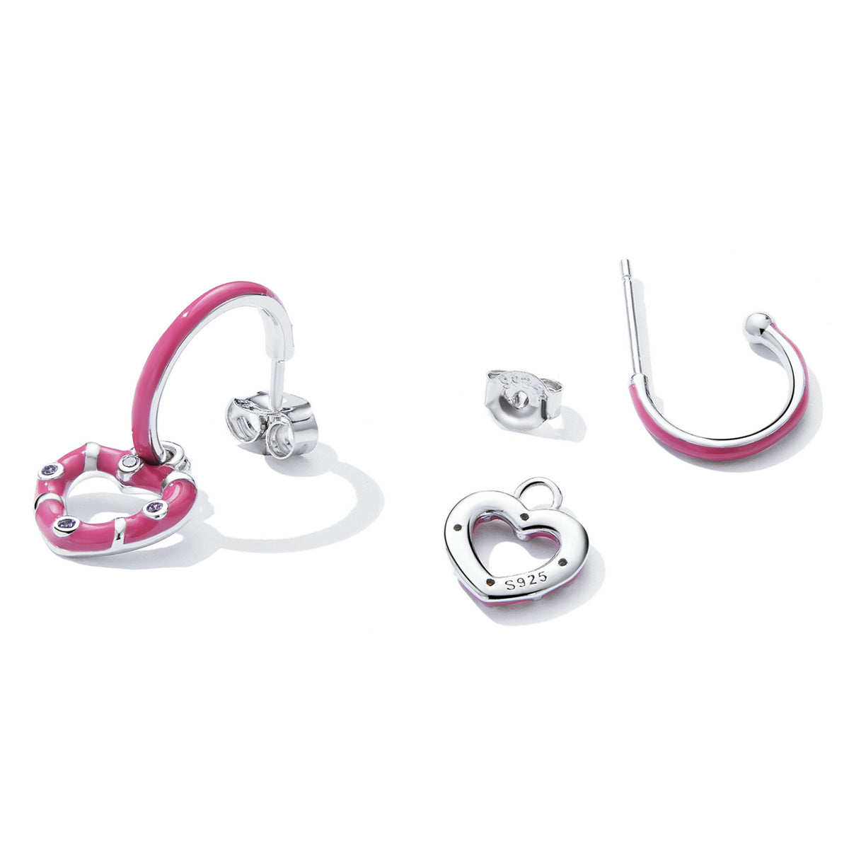 Minimalist Heart Hoop Earrings