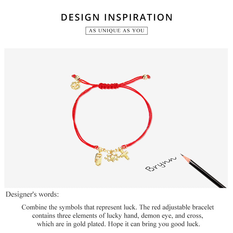 Lucky Symbol Red Woven Bracelet