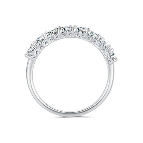 Patterned Moissanite Ring