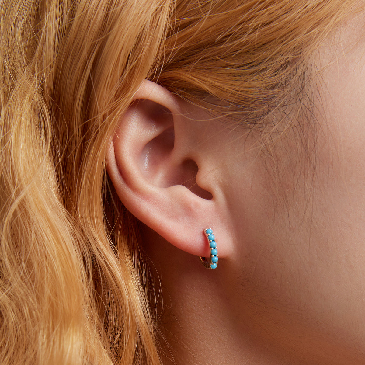 Minimalist Turquoise Clip Earrings