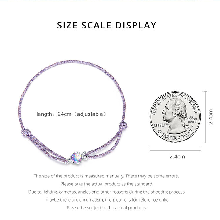 Playful Fish Purple Woven Bracelet