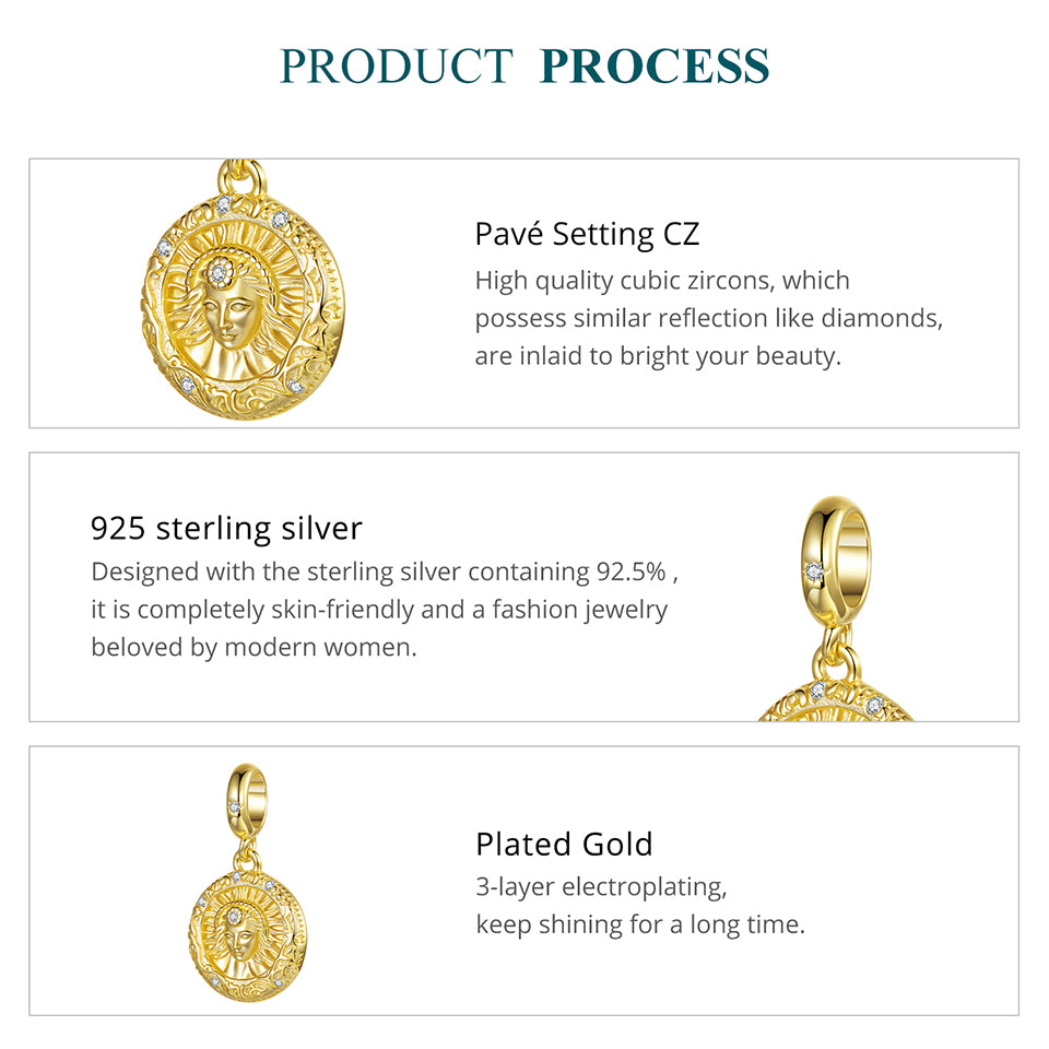 Sun Goddess Pendant Charm