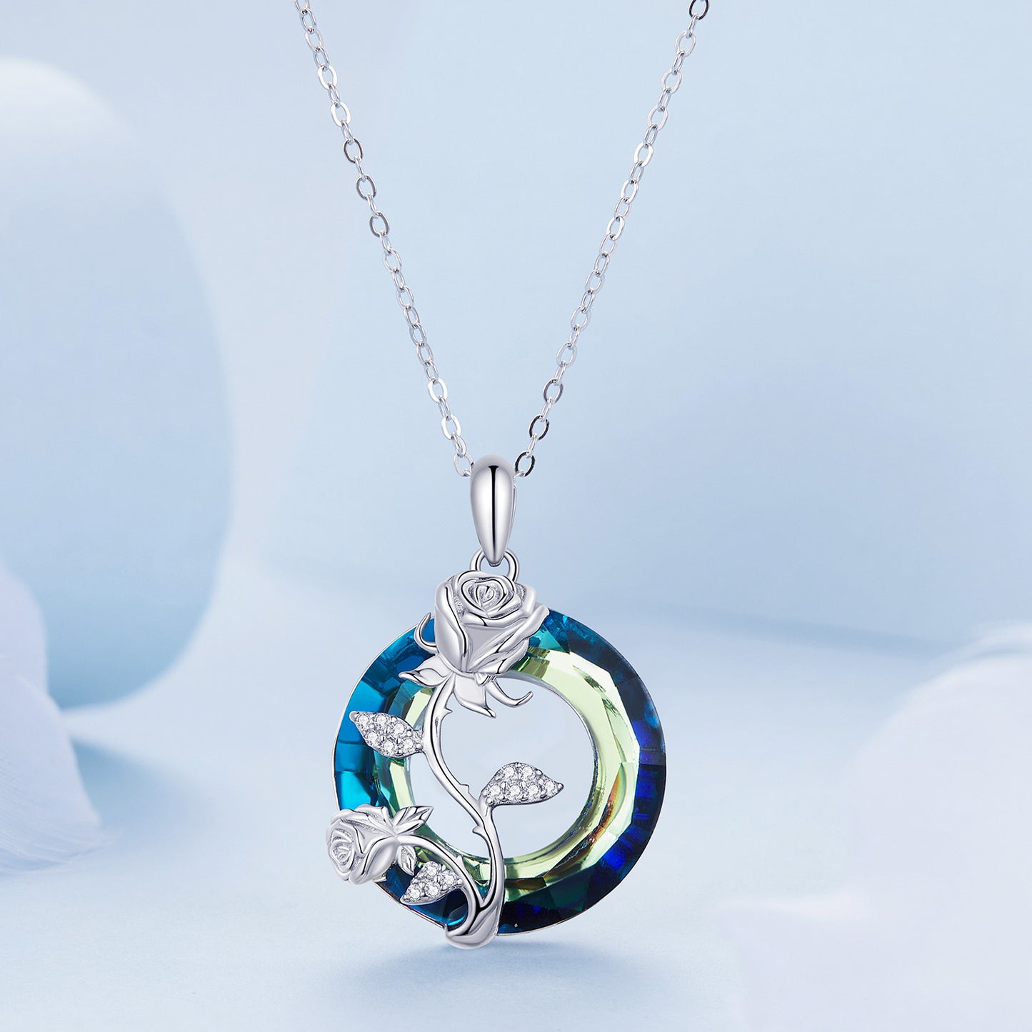 Angelic Ring Rose Necklace