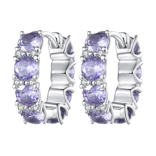 Elegant Zircon Clip-On Earrings