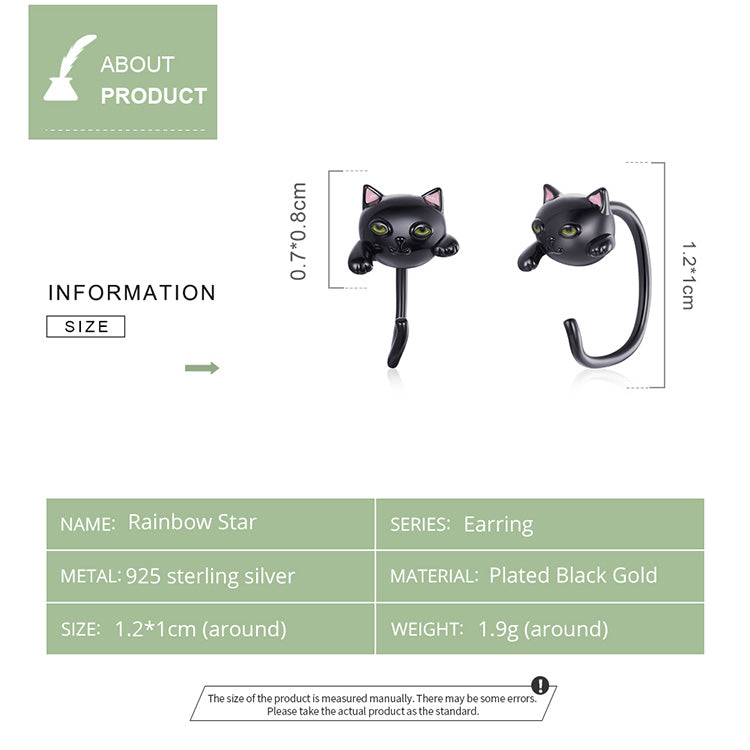 Compact Cat Earrings