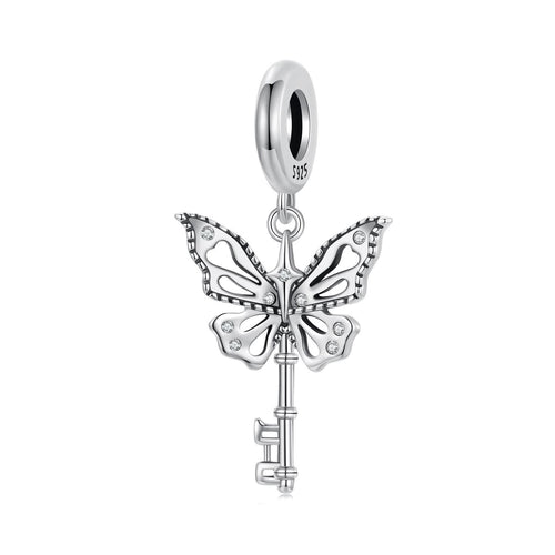 Butterfly Key Pendant Charm