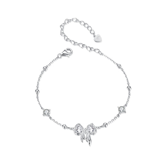 Glittering Bow Accent Bracelet