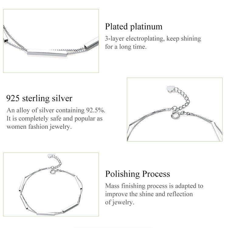 Geometric Bar Double Layer Bracelet