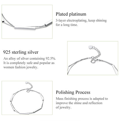 Geometric Bar Double Layer Bracelet