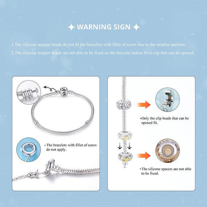 Ice Crystal Silicone Safety Chain Charm