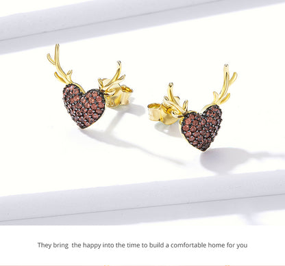 Deer Love Stud Earrings