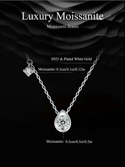 0.5ct Teardrop Moissanite Necklace
