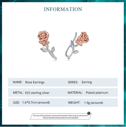 Rose Hoop Earrings