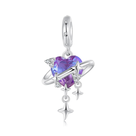 Gradient Purple-pink Starry Pendant Charm