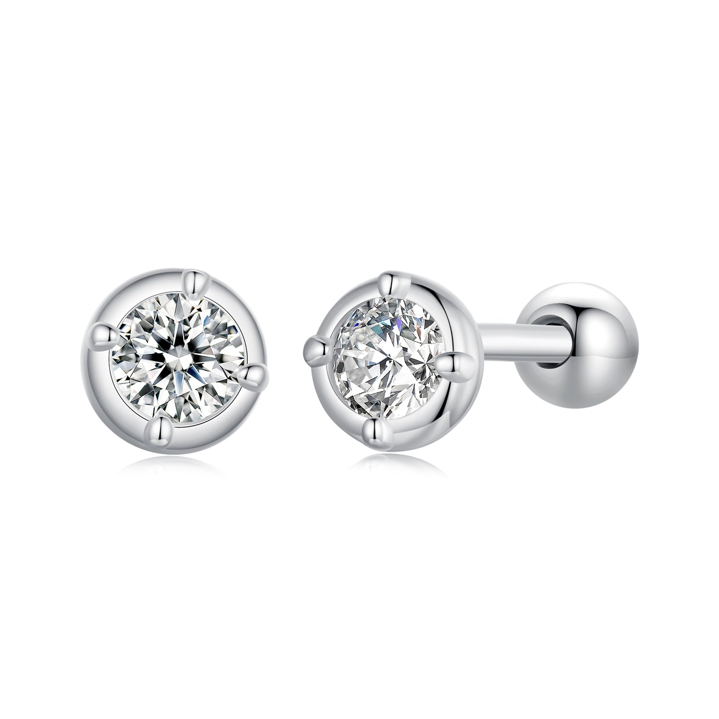 Refined Moissanite Studs