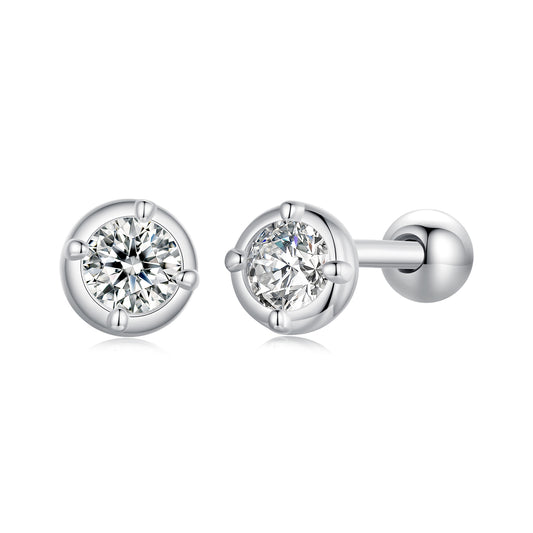 Refined Moissanite Studs