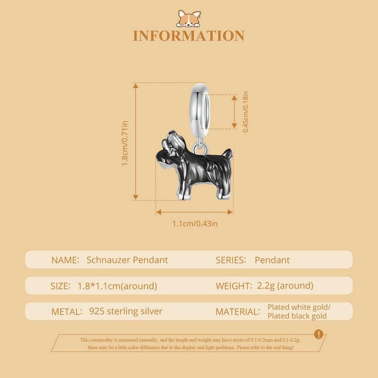 Schnauzer Pendant Charm