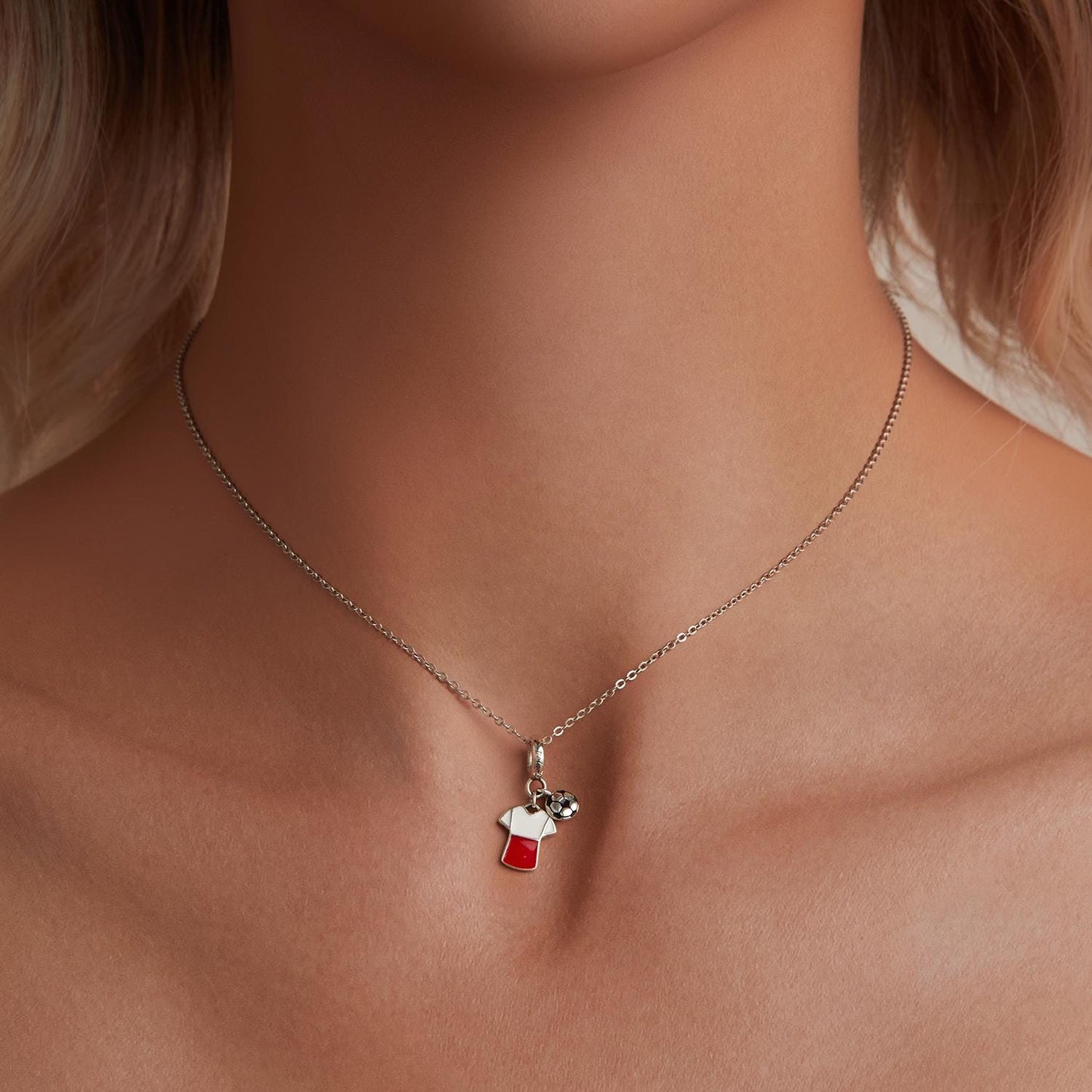 Poland Football Jersey Charm