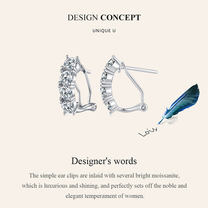 Sparkling Moissanite Ear Climbers