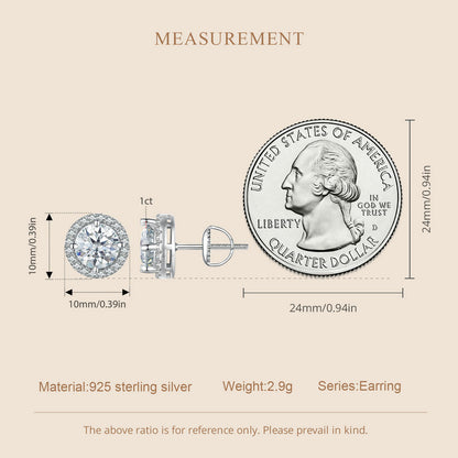 1ct Moissanite Studs
