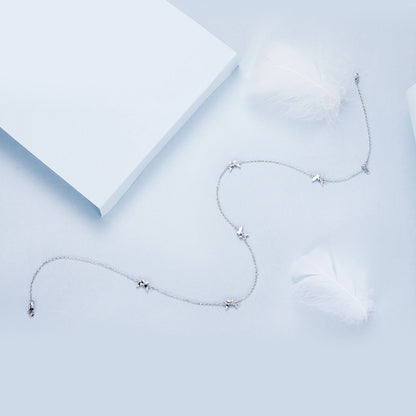 Petite Butterfly Collarbone Chain Necklace