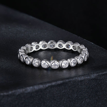 Shimmering Channel-Set Moissanite Ring