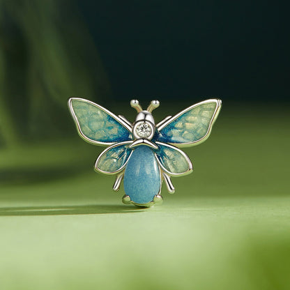 Luminous Radiant Blue Bee Charm