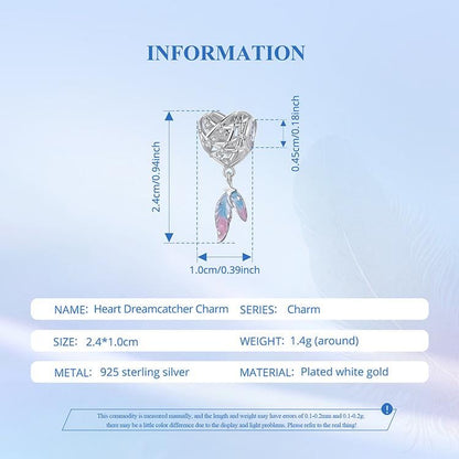 Heart Dreamcatcher Charm