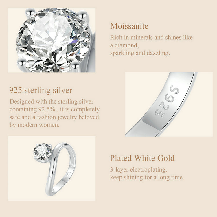 Minimalist 1 Carat Moissanite Ring