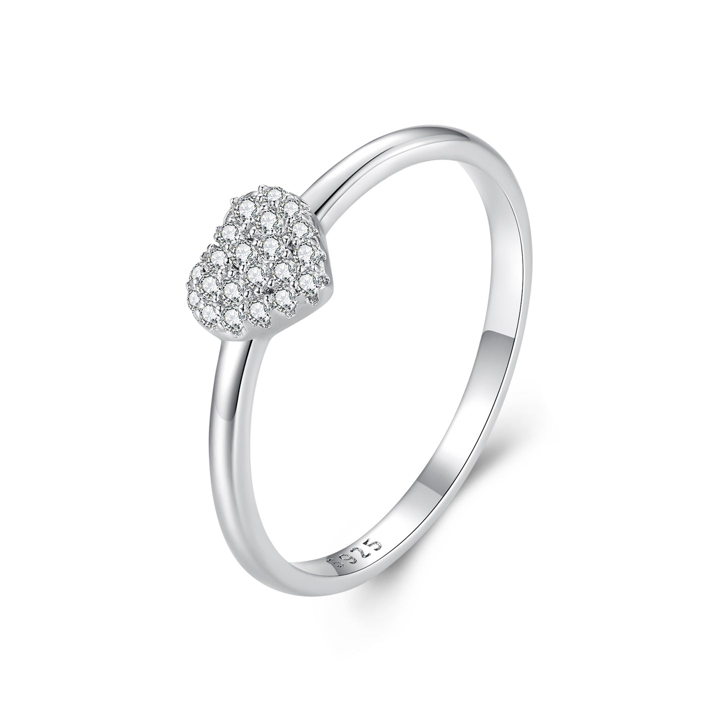 Heart-Shaped Moissanite Ring