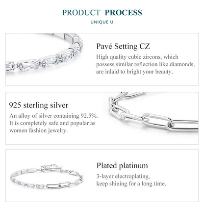 Chain Link Zircon Bracelet