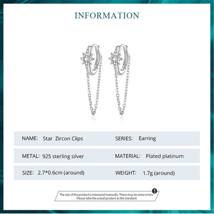 Star-shaped Clip-On Earrings