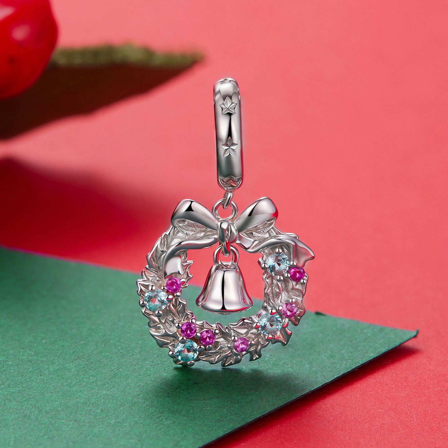 Christmas Wreath Pendant Charm