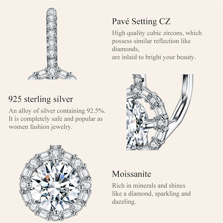 Luxurious Moissanite Ear Climbers
