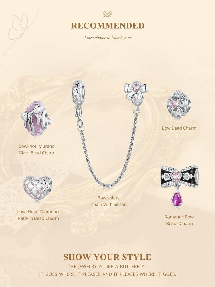 Love Heart Diamond pattern Bead Charm