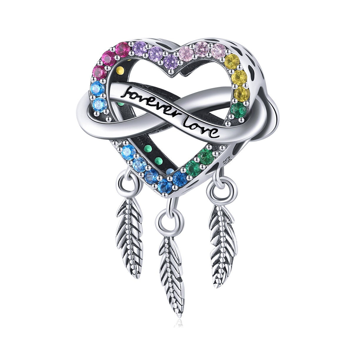 Heart Dream Catcher Charm