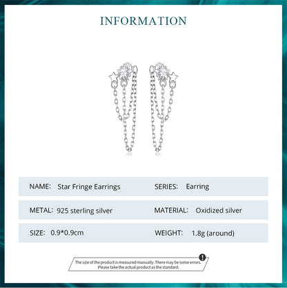 Star Tassel Drop Earrings