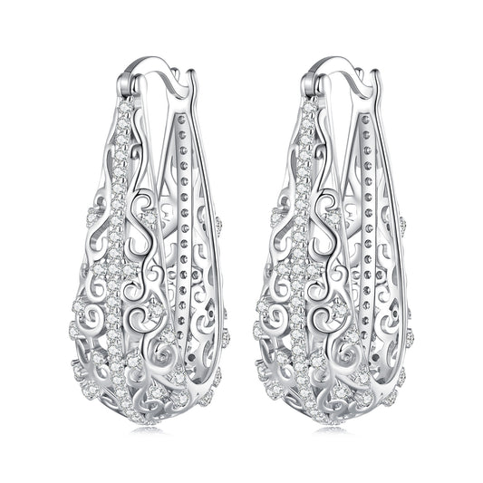 Patterned Hoop Earrings