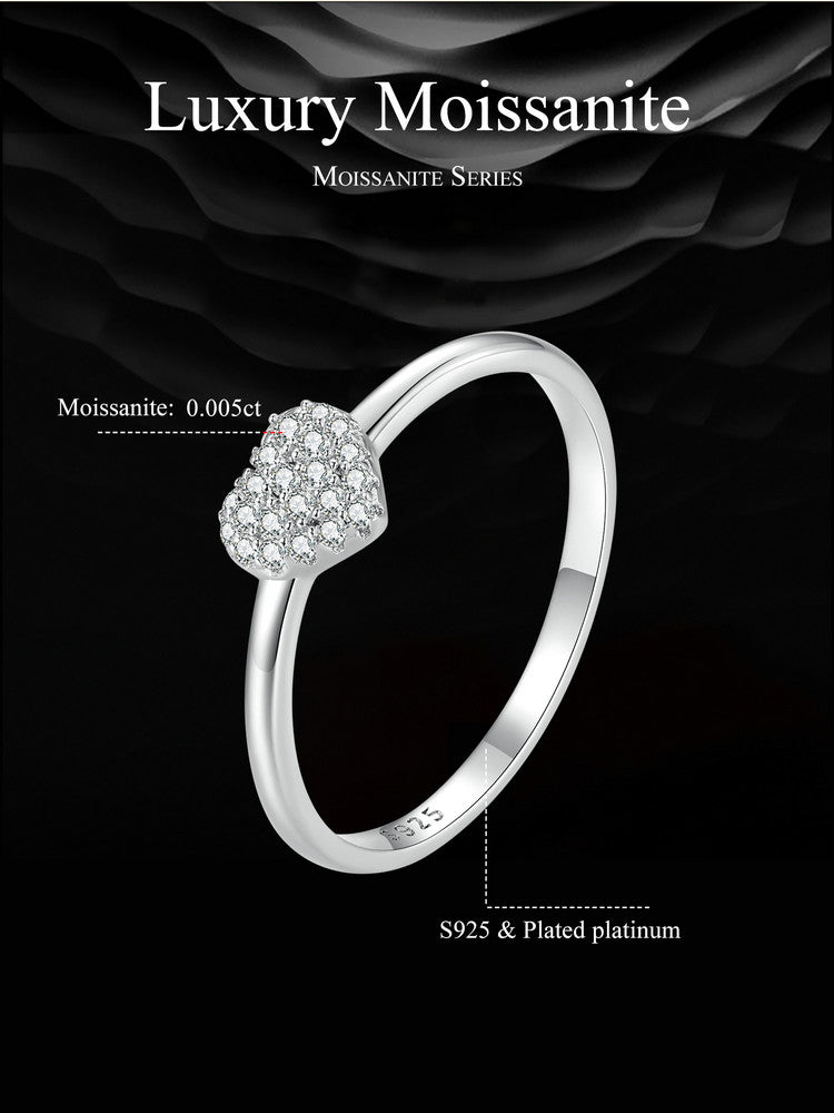 Heart-Shaped Moissanite Ring