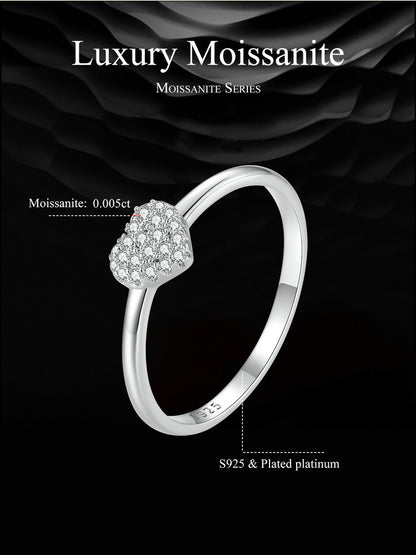Heart-Shaped Moissanite Ring